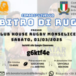 CORSO ALLIEVI ARBITRI I° GRADO – MONSELICE (PD) 01/03/2025